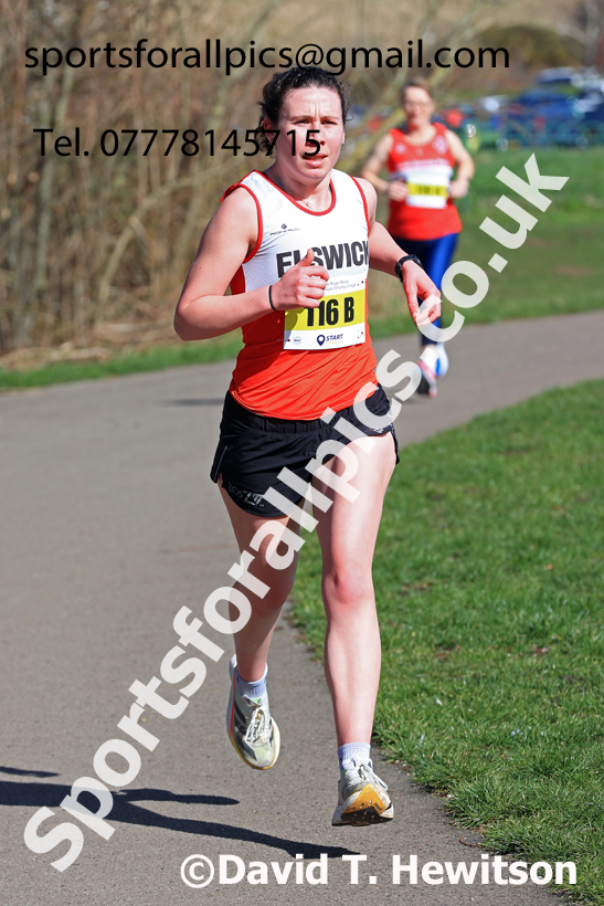 Senior Womens 2026 NECAA Royal Signals Road Relays, Hetton Lyons Country Park, Hetton le Hole. Photo: David T. Hewitson/Sports for All Pics